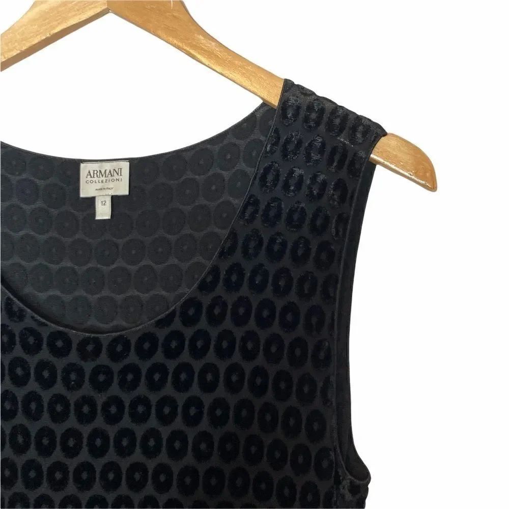 ARMANI COLLEZIONI | Velvet Pattern Tank Top - Picture 2 of 5